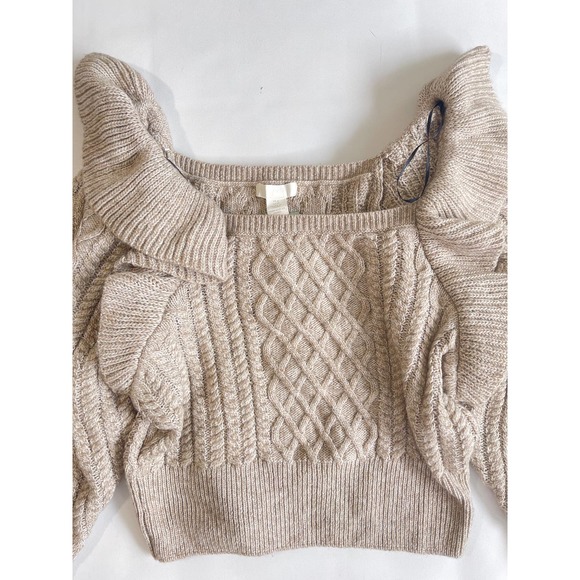 NWT H&M Bloggers Favorite Flounce Ruffle Sweater - Picture 5 of 7